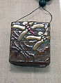 Case (Inrō) with Design of Dragonflies, Mochizuki Hanzan (Japanese, 1743–?1790), Wood, brushed wood ground, gold, red and green hiramakie, takamakie, raden; Interior: nashiji and fundame, Japan